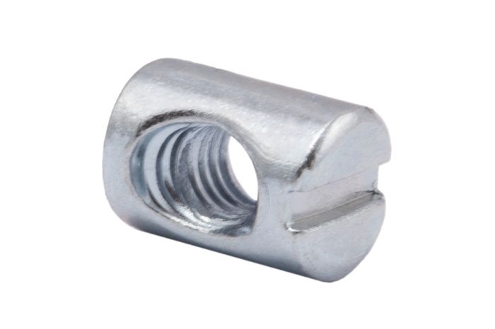 Гайка бочонок М6*10*13 симметричная белый цинк (уп/100шт) AKS 79270