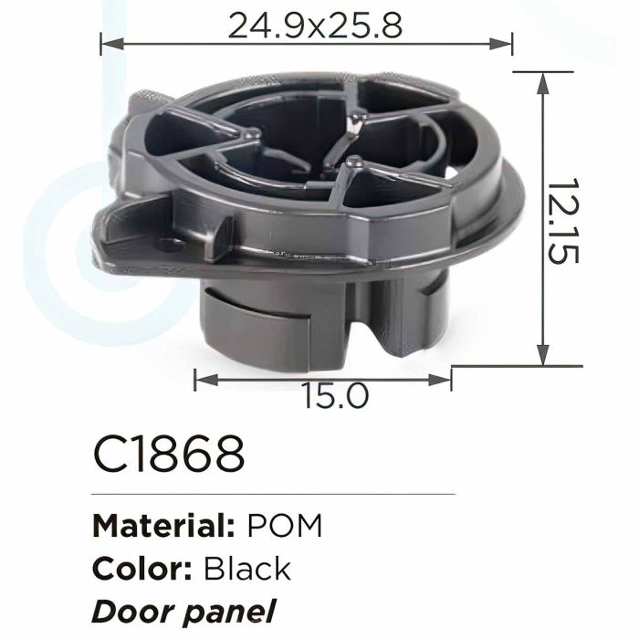 Клипса для крепления внутренней обшивки а/м Ауди пластиковая, 100 шт Forsage C1868(Audi)