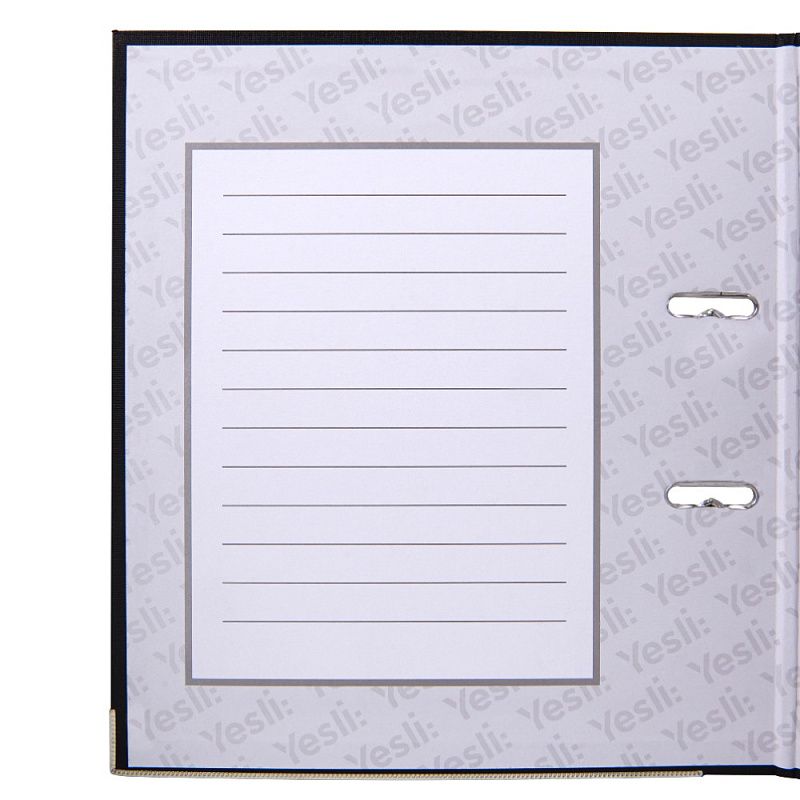 Папка-регистратор "Yesli:", А4, 50 мм, ПВХ Эко, черный