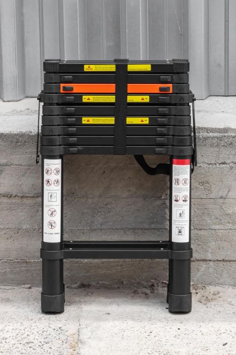 Стремянка телескопическая алюминевая бытовая 2,9 м, 10+10 ступ. RockForce RF-UP290-2