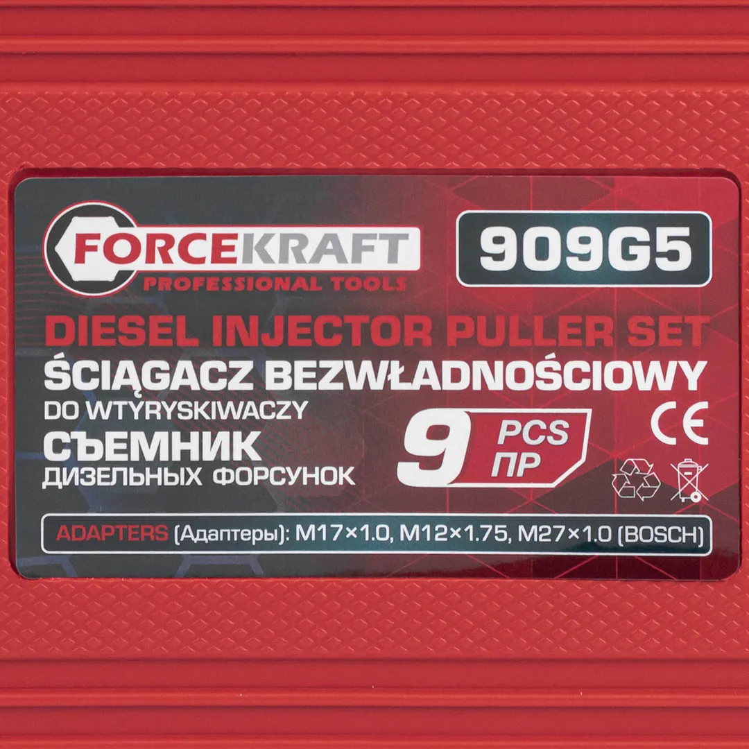 Съемник дизельных форсунок, набор 9 пр ForceKraft FK-909G5