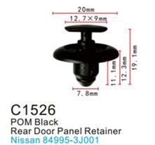 Клипса для крепления внутренней обшивки а/м Ниссан пластиковая, 100 шт Forsage C1526(Nissan)