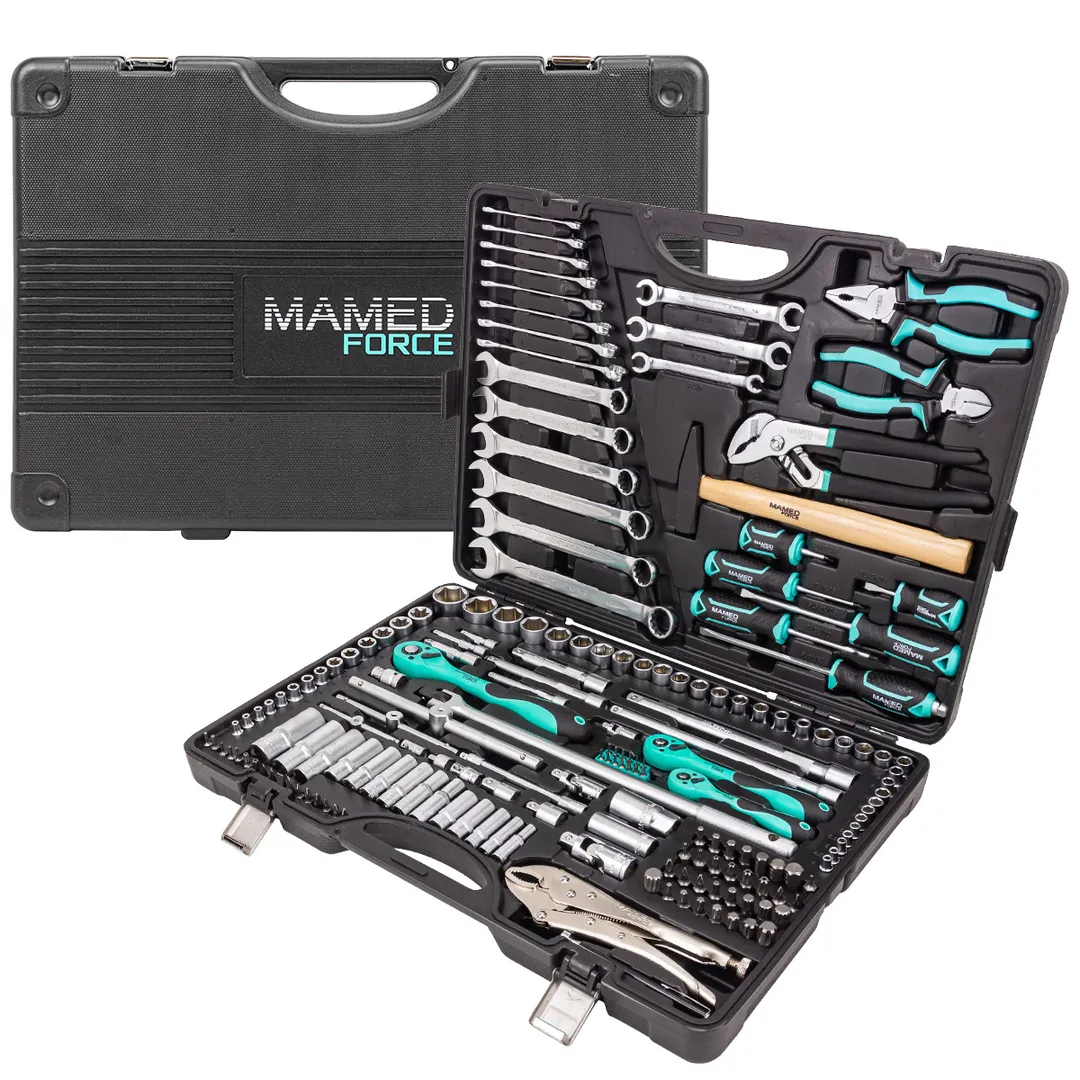 Набор инструментов 180 пр. 1/4''&3/8''&1/2'', 6-гр. MAMEDFORCE MF-41802-5