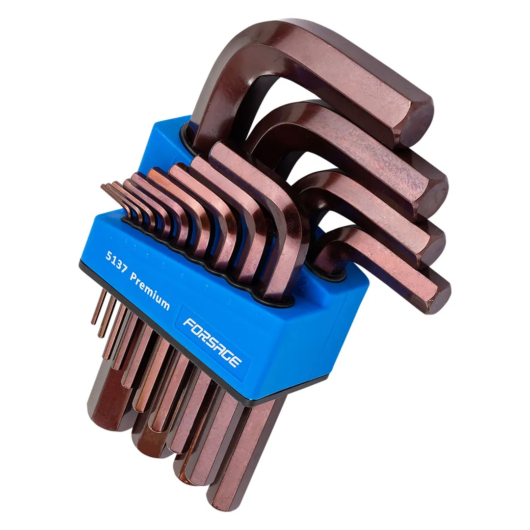 Набор ключей Г-образных HEX (6-гр) 2-19 мм ''Premium'' 13 пр Forsage F-5137 PREMIUM