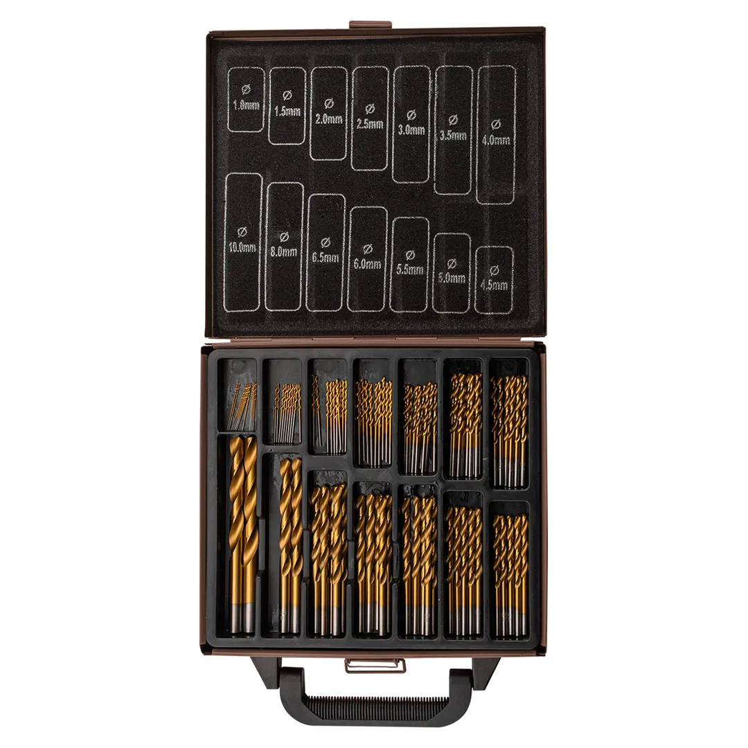 Набор сверл по металлу 1-10 мм 99 пр, для работы с мягкими металлами FORSTIME FT-924U98