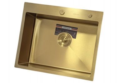 Кухонная мойка из нержавеющей стали, золото GERHANS K36050G