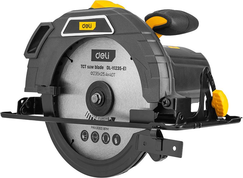 Пила циркулярная Deli YS EDL-YJ235-E1 2200 Вт, 235 мм, глубина до 80 мм