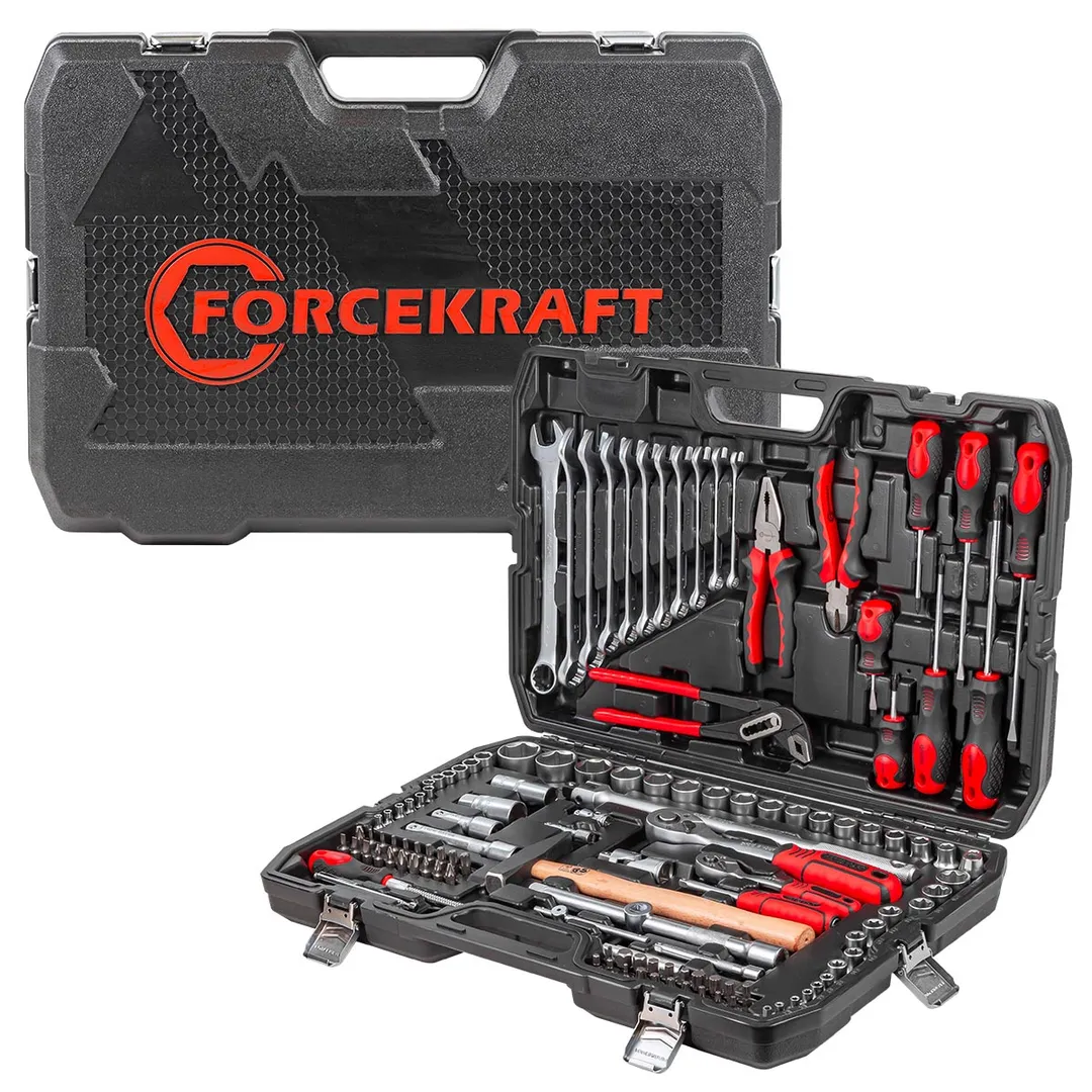 Набор инструментов 124 пр. 1/4"&1/2", 6-гр. ForceKraft FK-41241-5