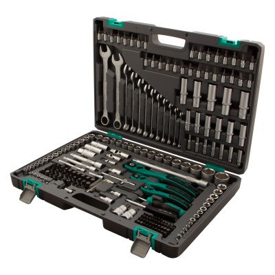 Набор инструментов 1/4'',3/8''&1/2'' CrV S2 216 пр. Stels 14115