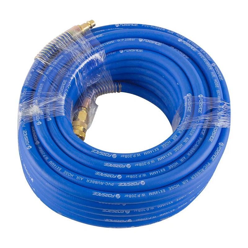 Шланг резиновый воздушный армированный с быстросъемами 8x14 мм, 20 м Forsage F-AHF-208