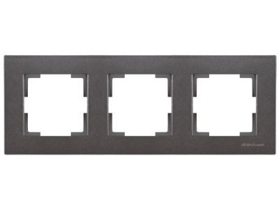 Рамка 3-ая горизонтальная дымчатая, RITA, Mutlusan 22208001395