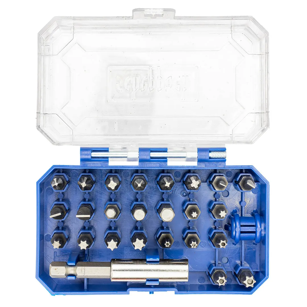 Набор бит PH, PZ, SL, Torx, Torx TR, HEX 1/4'', L25 мм с битодержателем 60 мм, 25 пр Scheppach Sch-HW-S27