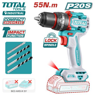 Дрель-шуруповерт ударная TOTAL TIDLI205581