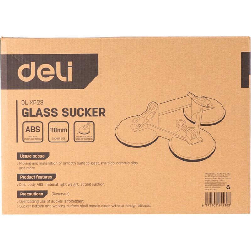 Стеклодомкрат Deli YS EDL-XP23, тройной, до 120 кг, желтый