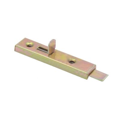 Задвижка мебельная, шпингалет, желтый цинк без ответной планки, AKS 103569