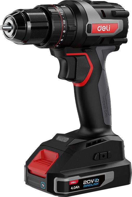 Аккумуляторная дрель-шуруповерт Deli RS DE-CZ20-2A4 20 В, 50 Нм, 1 АКБ, 4 Ач, кейс