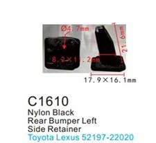 Клипса для крепления внутренней обшивки а/м Тойота пластиковая, 100 шт Forsage C1610(Toyota)