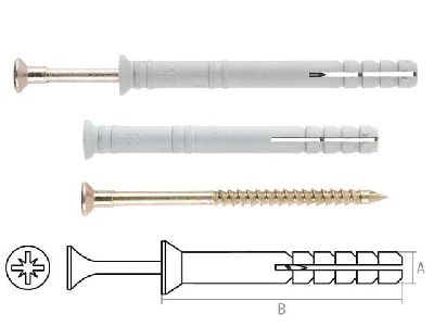 Дюбель-гвоздь 10х100 мм полипропилен потай 10 шт в пласт. конт. STARFIX SMP2-44954-10
