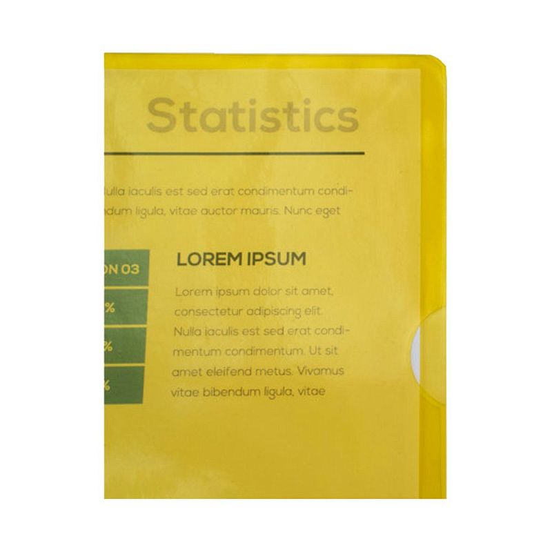 Папка-уголок "Exacompta", А4, 130 мк, ПВХ, прозрачный, желтый