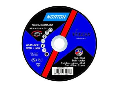 Круг отрезной 125х3.0x22.2 мм для металла Vulcan NORTON 66252925448