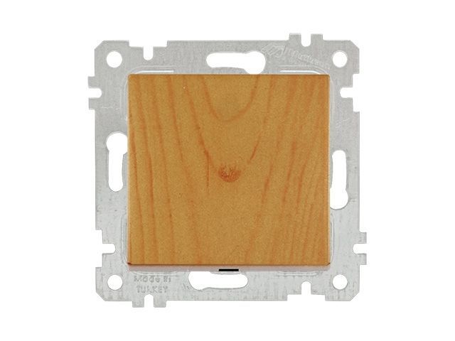 Выключатель 1-клав. двухполюсный, скрытый, без рамки, винт. зажим, дуб, RITA, 10 A, 250 V, IP 20, Mutlusan 22004050258
