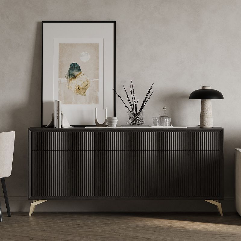 Опора мебельная мет. BONDA h150 черный матовый AKS 113002