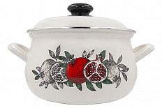 Кастрюля эмал цил. 4,5л, Цвет граната Лысьвенские эмали 3915АП2/4_ГР