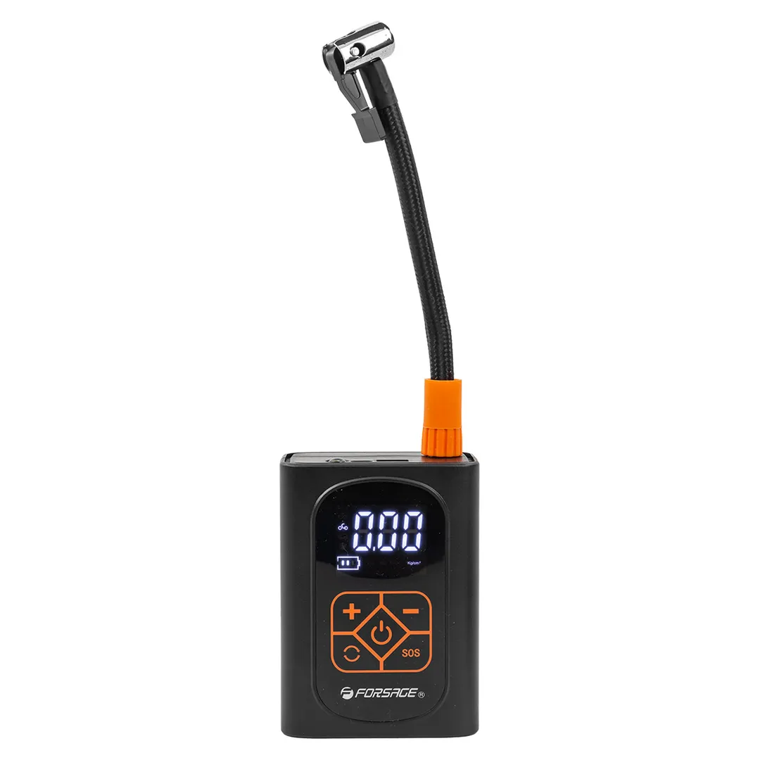 Компрессор поршневой автомобильный беспроводной с цифровым манометром, 25л/мин Forsage F-010