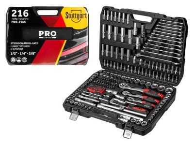 Набор головок и ключей 216 пр. 1/4'',3/8''&1/2'' PRO STARTUL STUTTGART PRO-216S