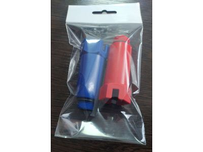 Заглушка монтажная 1/2 красная/синяя (в уп. 2 шт) ЮстаПласт