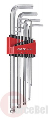 Набор экстрадлинных 6-гр. ключей с шаром Force 5093XLBS (1/16''-3/8'') 9 пр.