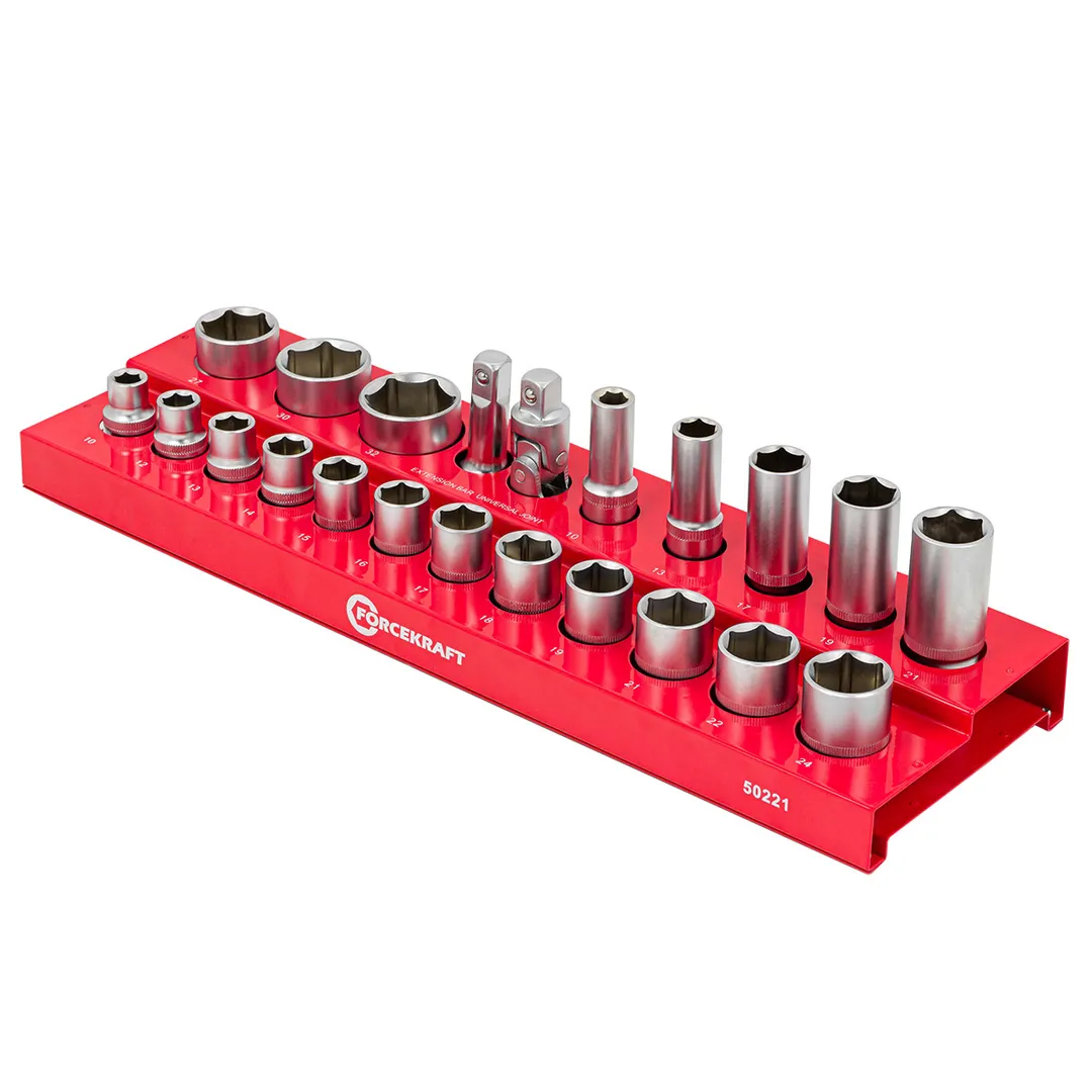 Набор головок 22 пр., 1/2", 6-гр. ForceKraft FK-50221