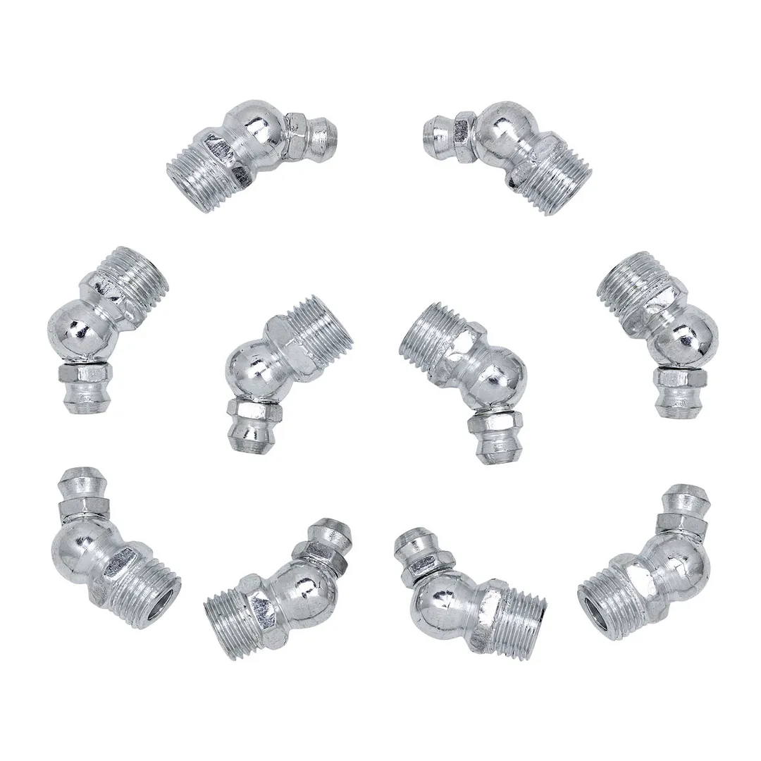 Пресс-масленка 8 мм угловая, 45 град., 10 шт Forsage F-GN-01-45-8MM