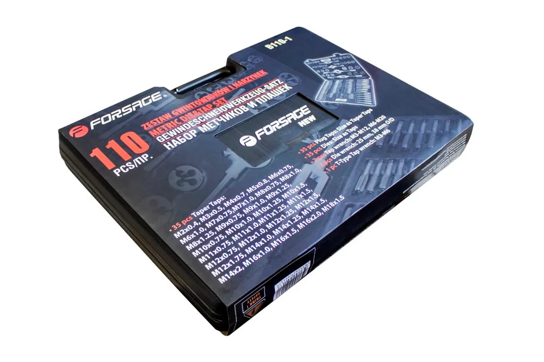 Набор метчиков и плашек 110 пр Forsage F-B110-1