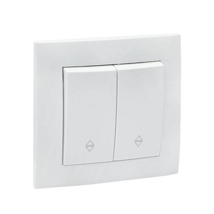 Валенсия выключатель 2-кл, 10А белый проходной EKF PROxima EWV10-027-10