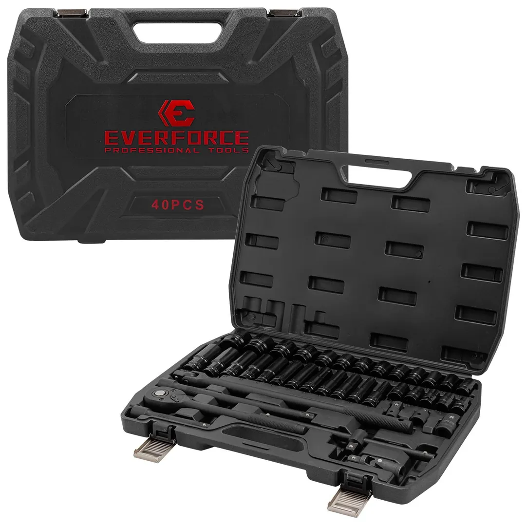 Набор ударных инструментов 40 пр 1/2'' 6-гр EVERFORCE EF-6401-5MPB