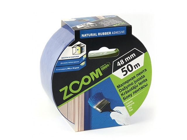Лента малярная профессиональная 38 мм х 50 м, синяя, синяя ZOOM 02-5-1-300