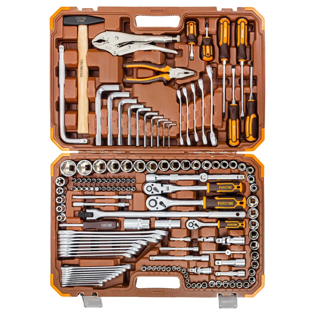 Набор инструментов 142 пр. 1/4''&3/8''&1/2'' 6-гр FORSTIME FT-41421-5