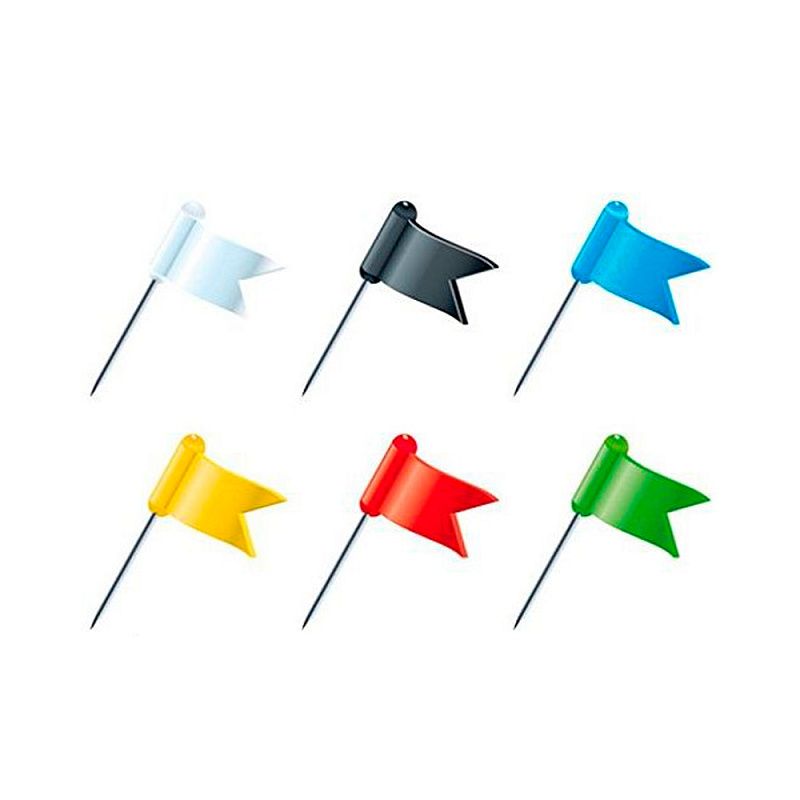 Иглы-флажки, 20 шт, ассорти