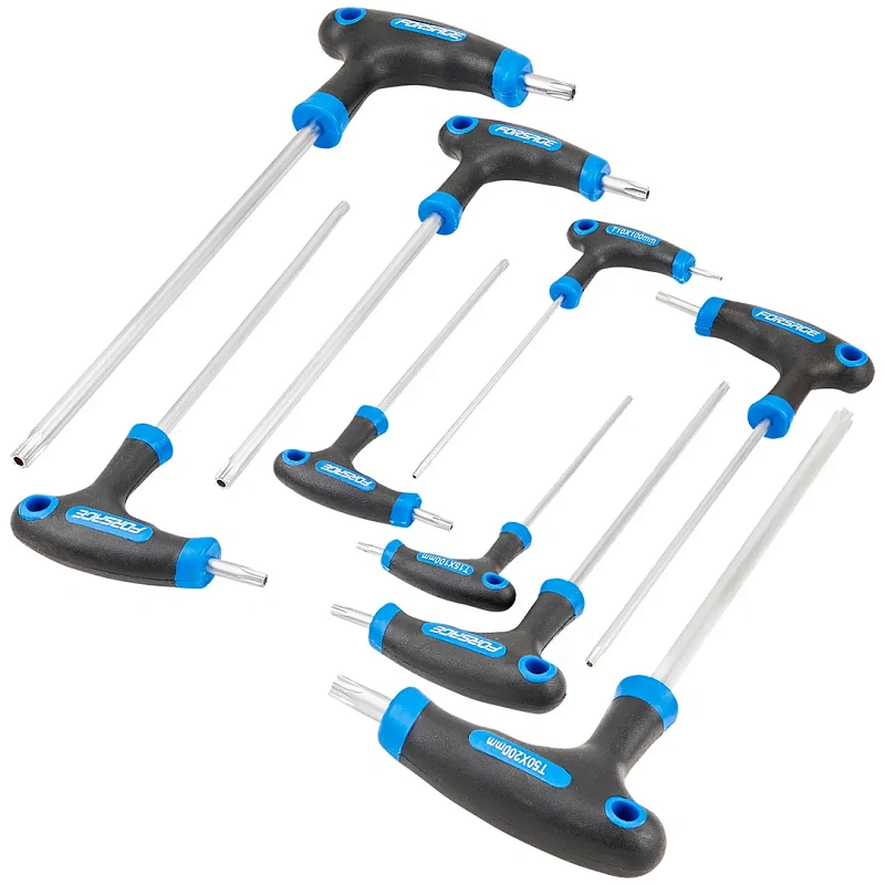 Набор ключей T-образных TORX TR (с отверстием) Т10-Т50 9 пр Forsage F-2097