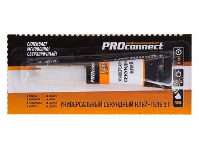 Клей-гель универсальный секундный, 3 г, на мульти-карте PROCONNECT 61-0910