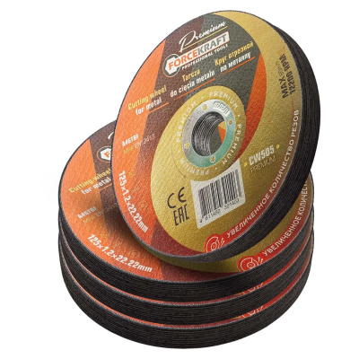 Круг отрезной по металлу 125x1,2x22,2 мм 40 шт ForceKraft FK-CW505 PREMIUM[40шт к-т]