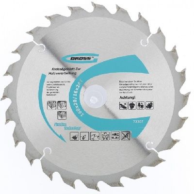 Пильный диск по дереву 160x20/16x24Т Gross 73307