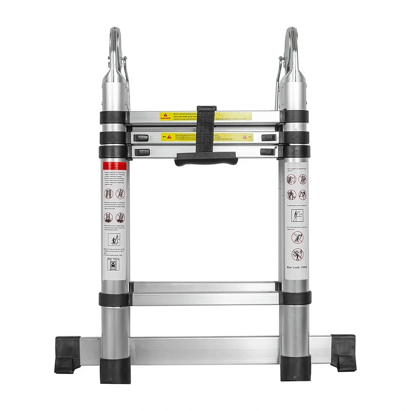 Лестница-стремянка телескопическая алюм. бытовая 1.3+1.3м, 4+4 ступ. Forsage F-UP130-M