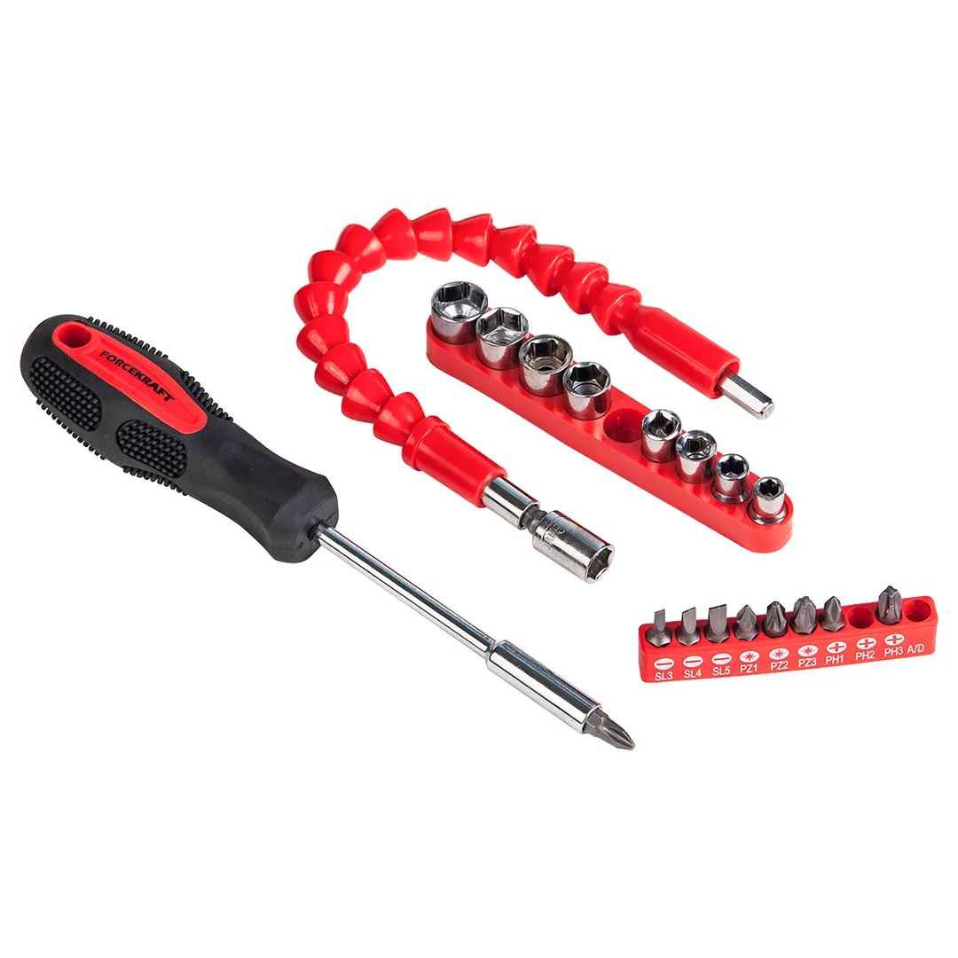 Набор инструментов с дрелью электрической 103 пр, 220V, 750W, 0-2900об/мин ForceKraft FK-20103