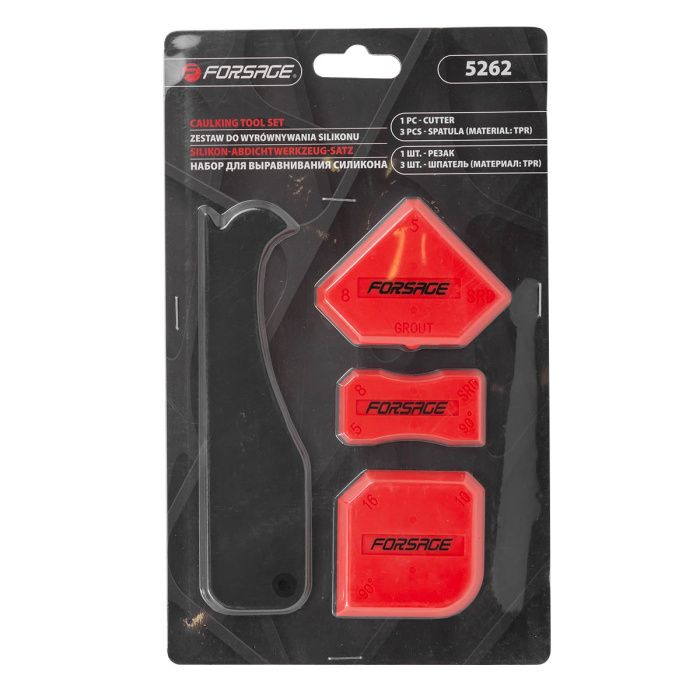 Набор шпателей с резаком для выравнивания силикона 4 пр Forsage F-5262
