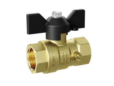 Кран шаровый для манометра 1/2" вн.-вн. бабочка 2М, LD LD.44.340.15.2.20
