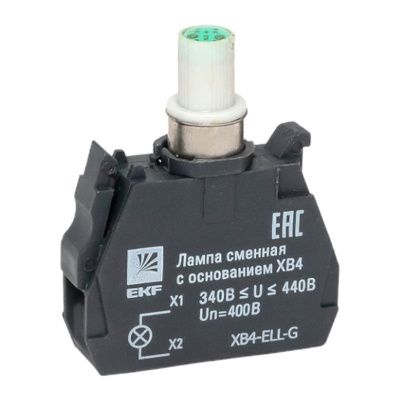 Лампа сменная c основанием XB4 зеленая 400В EKF PROxima XB4-ELL-G