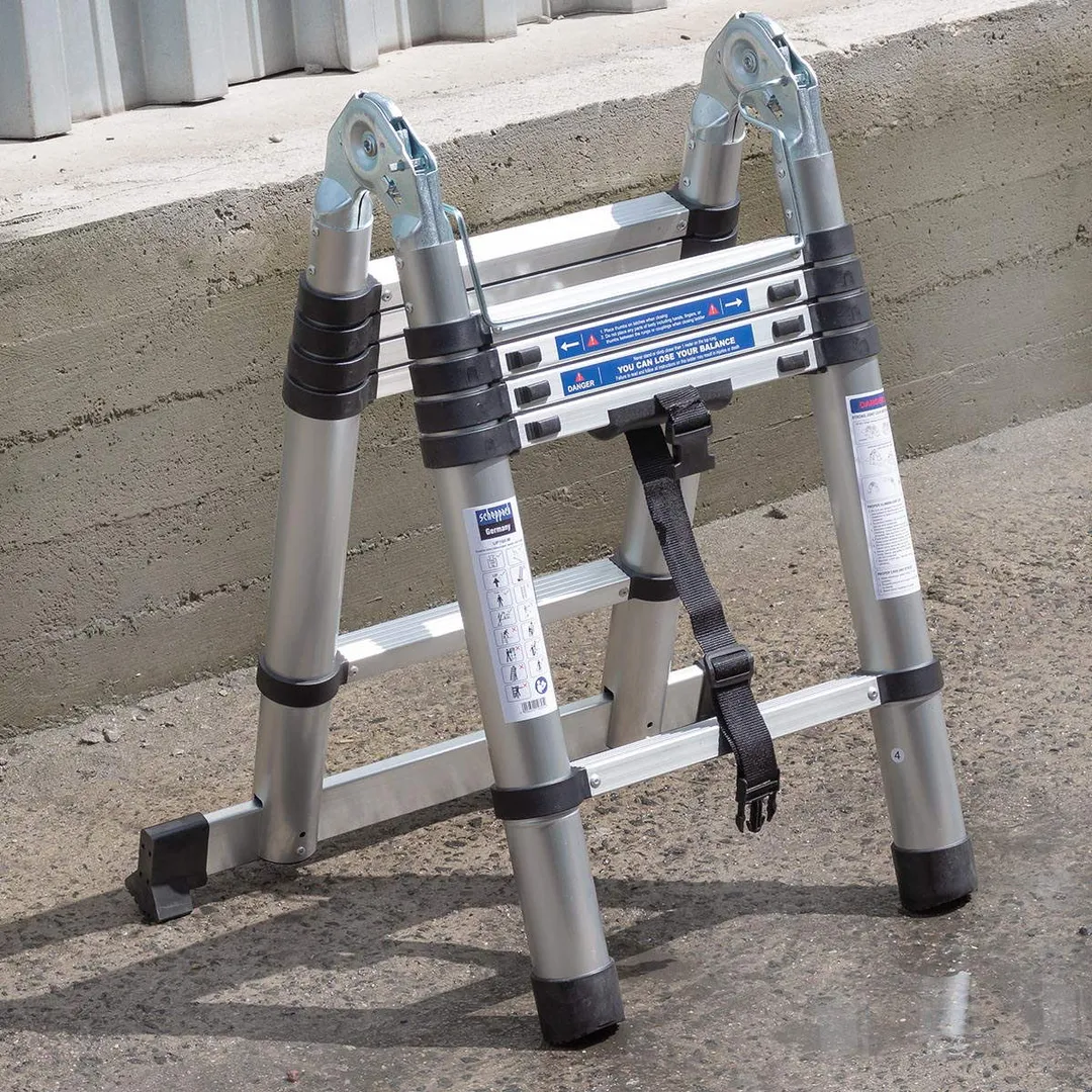 Лестница-стремянка телескопическая алюм. бытовая 1.6+1.6 м 5+5 ступ. Scheppach Sch-UP160-M