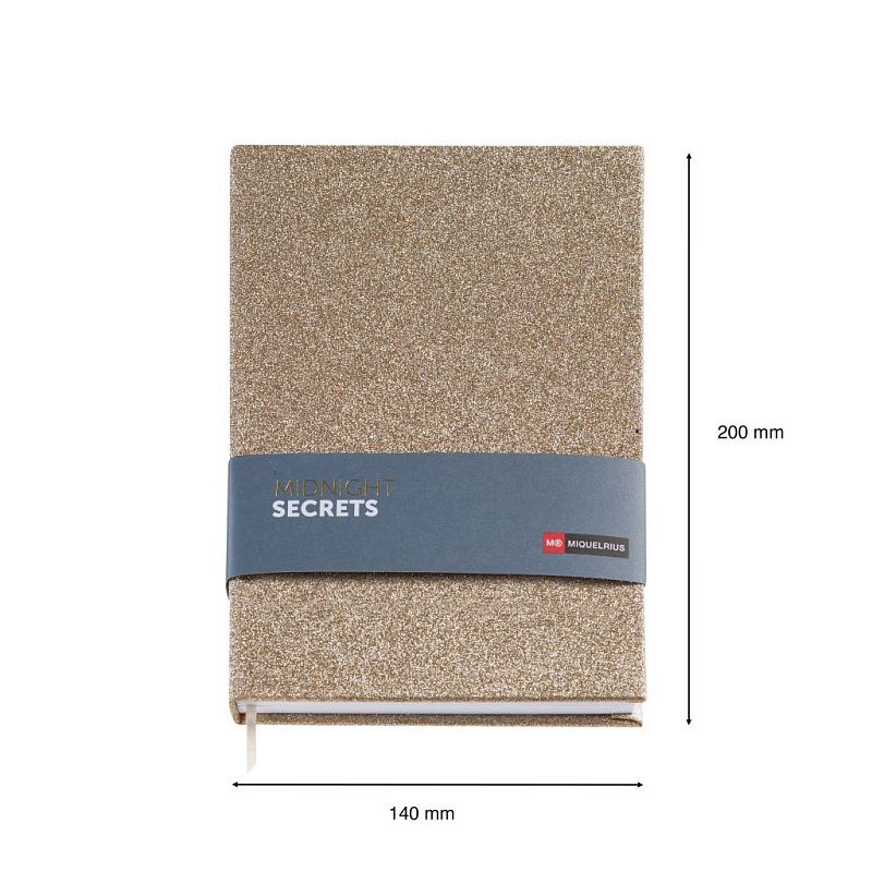 Блокнот Miquelrius "Midnight Glitter", А5, 80 листов, коричневый